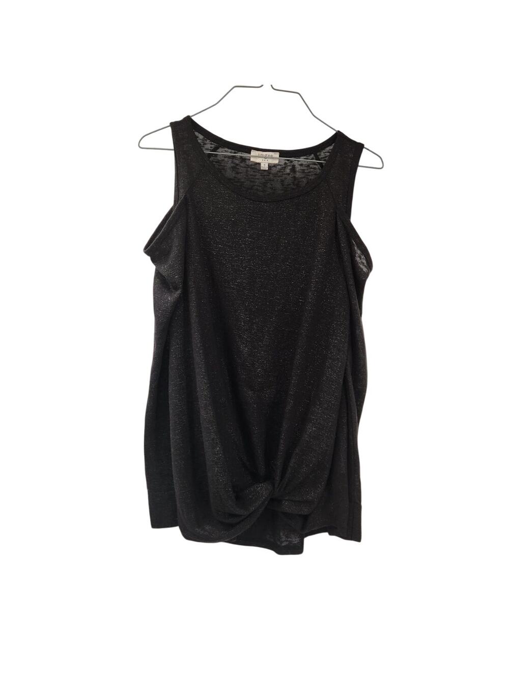 Umgee Women's Dark Gray Cold Shoulder Top - Size Small